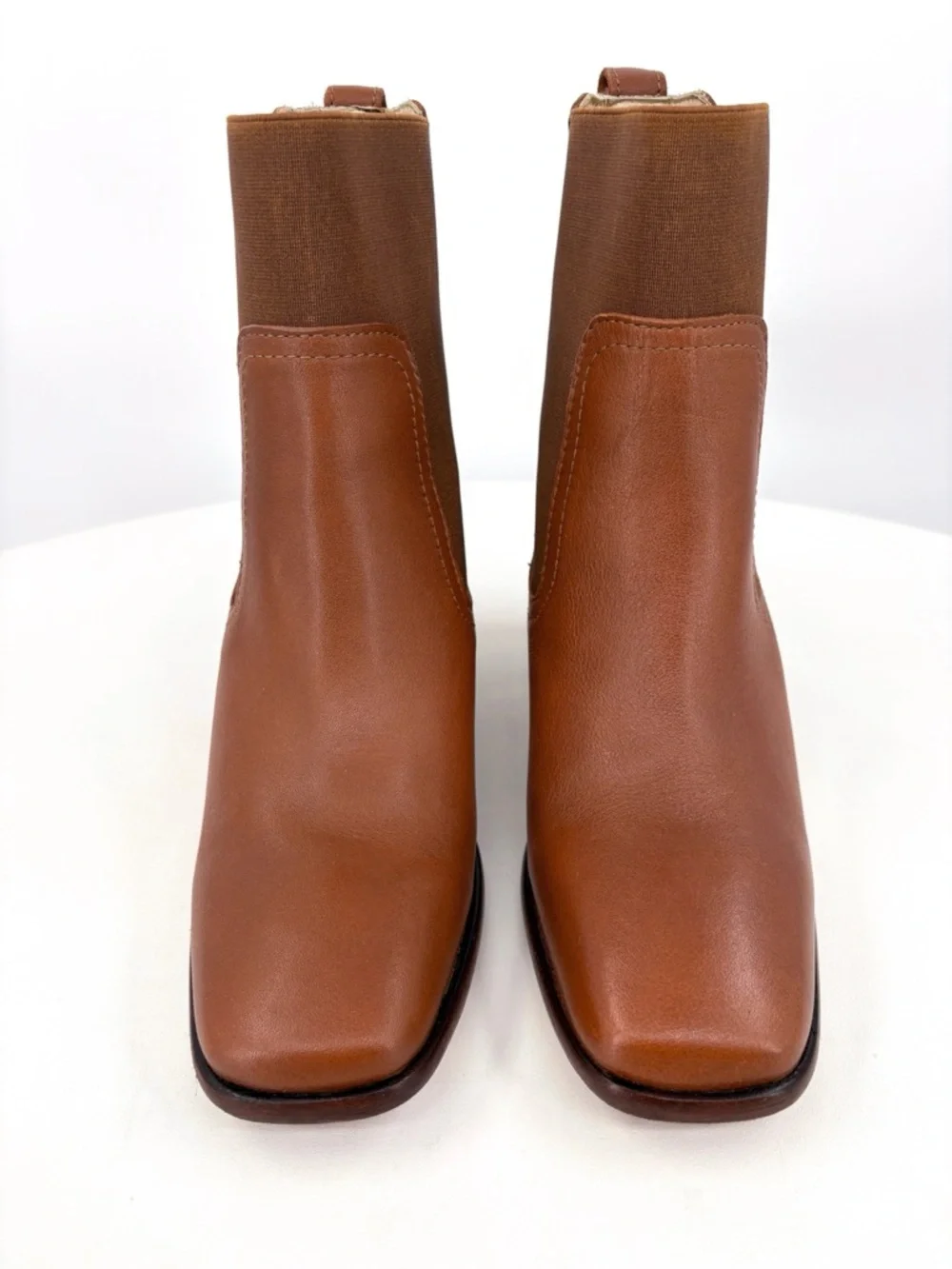 PATINA by Portland Leather Vero Chelsea Ankle Boots Brown Leather 6.5